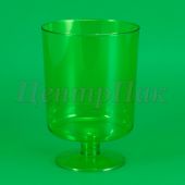 Бокал 200мл зеленый Кристалл 54х10 (540) Ассорти-пласт