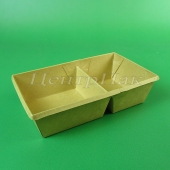 Коробка-салатник OneClick 800 мл 2 секции 120х200х55 крафт (300)