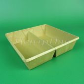 Коробка-салатник OneClick 1200 2 секции мл 190х200х55 крафт (180)